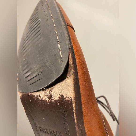 Cole Haan C24120 Tan Men’s US10.5M India Leather Captoe Oxfords Dress Shoes - Picture 11 of 11